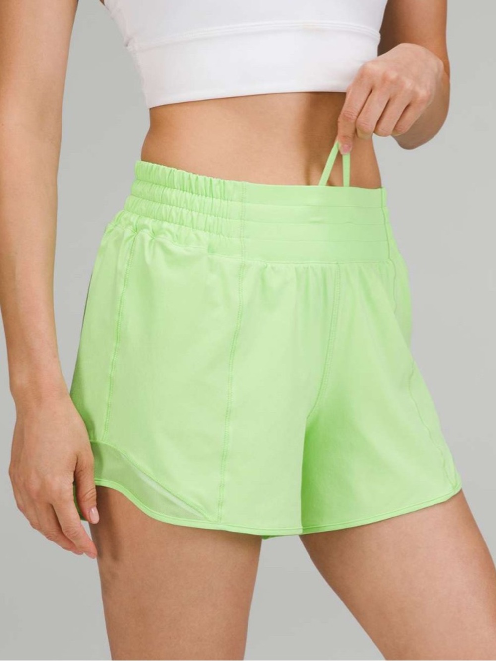 lululemon hotty hot HR short 4” lined scream green size 4